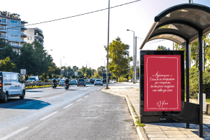 rene outdoor advertising bus stop ad