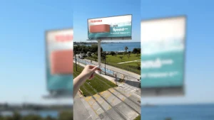 politis toshiba fake out of home advertising FOOH CGI social media