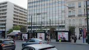 politis ert news syntagma square outdoor advertising DOOH Greece digital synchro