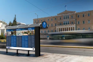 outdoor advertising info point bus stop