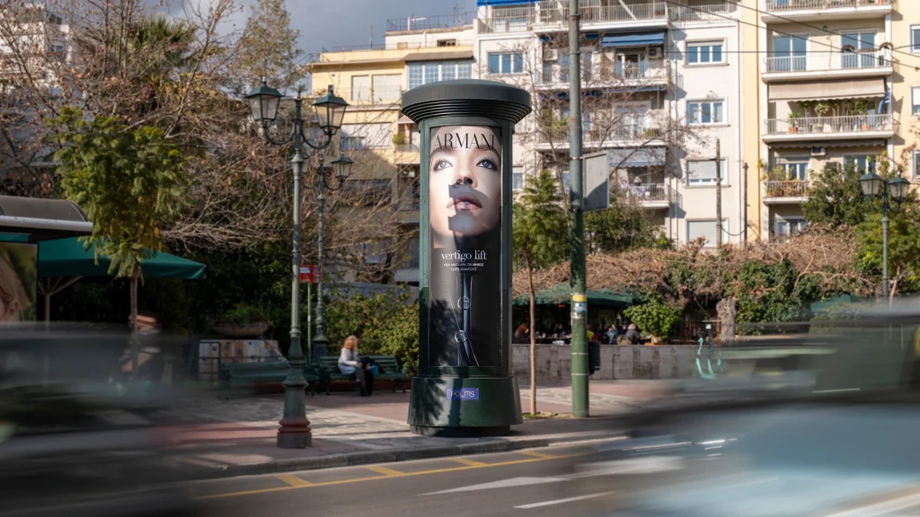 outdoor advertising columns