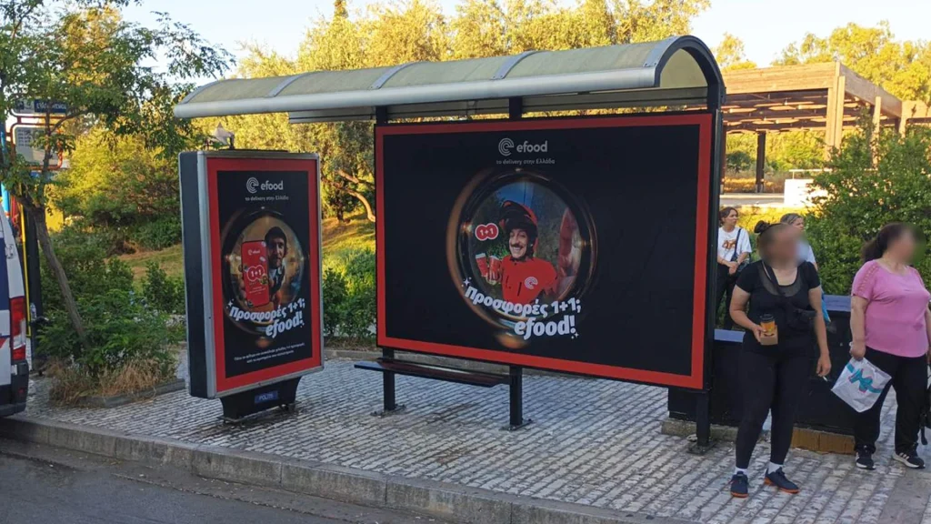 efood outdoor advertising bus stop ad