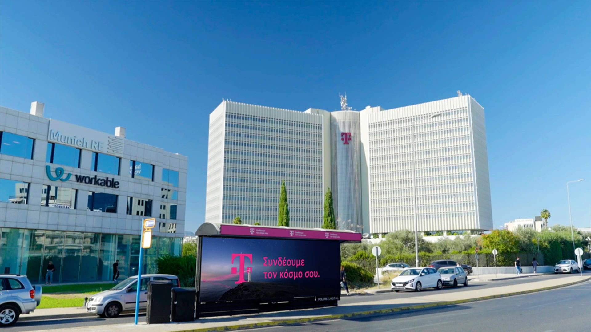 telekom outdoor advertising digital screens